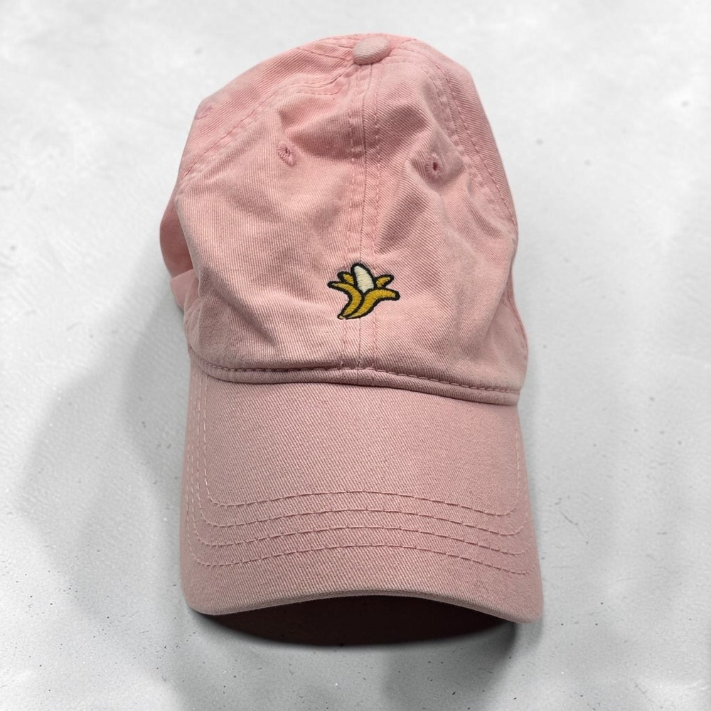 Baseball Cap American Eagle Outfitters OS Pink 100% Cotton Banana Dad Vibes Hat